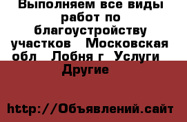 Выполняем все виды работ по благоустройству участков - Московская обл., Лобня г. Услуги » Другие   